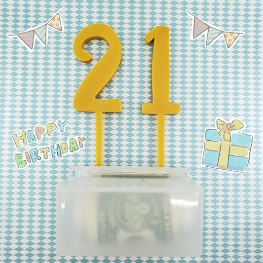 Number Cake Topper & Card Holder Money Cake Bundle