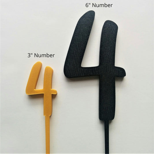 Number Cake Topper (6"/Individual)