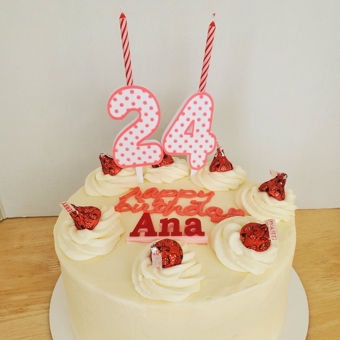 Polka-Dot Number Cake Topper