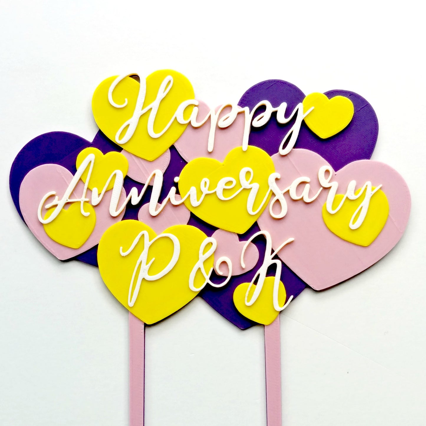 Wallpaper of Hearts Cake Topper