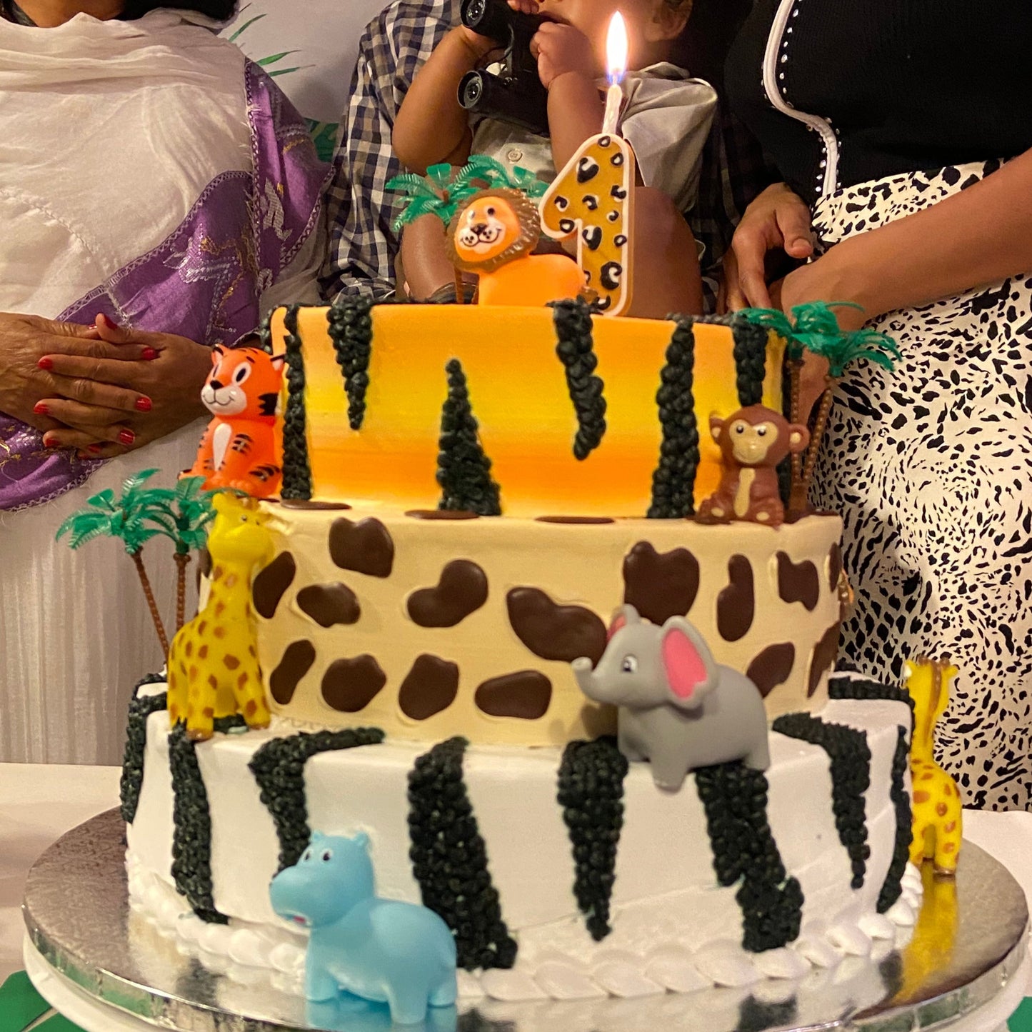 Leopard Pattern Number Cake Topper